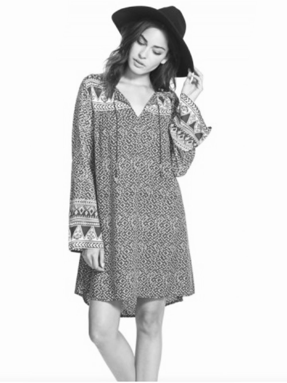 Billabong ‘Eternal Winter' Print Trapeze Dress Sz M